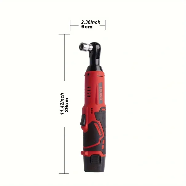 LYUWO 12V Cordless Right Angle Electric Wrench 45NM 3/8 Inch Ratchet Wrench Disassembly Nut Car Maintenance Tool With 4 Sockets - Image 2