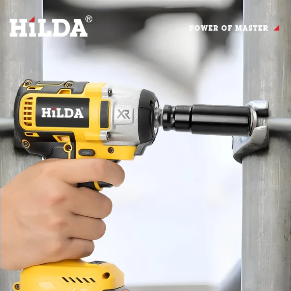 HILDA 21V Cordless Impact Wrench Two Li-ion Battery Fast Charger Tool Bag Repair Tools For Makita 18V Battery Car Truck Home - Image 5