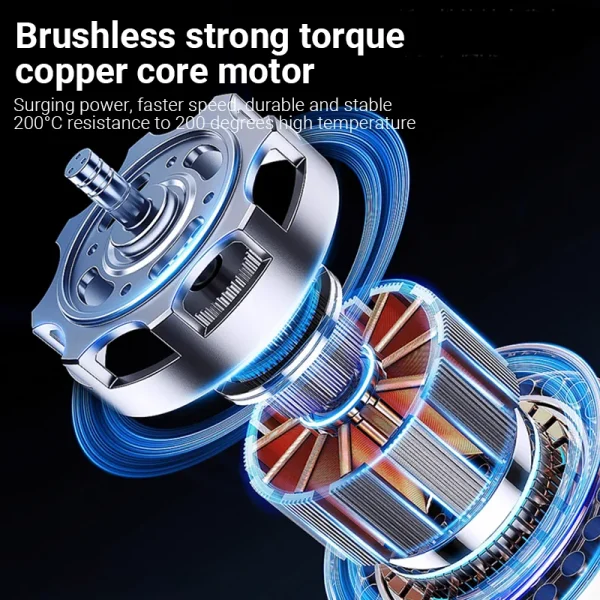 Mamidw Brushless Impact Wrench High Torque Cordless Electric Wrench Detachable Tire Power Tools For Dewalt Original Battery PIN - Image 2